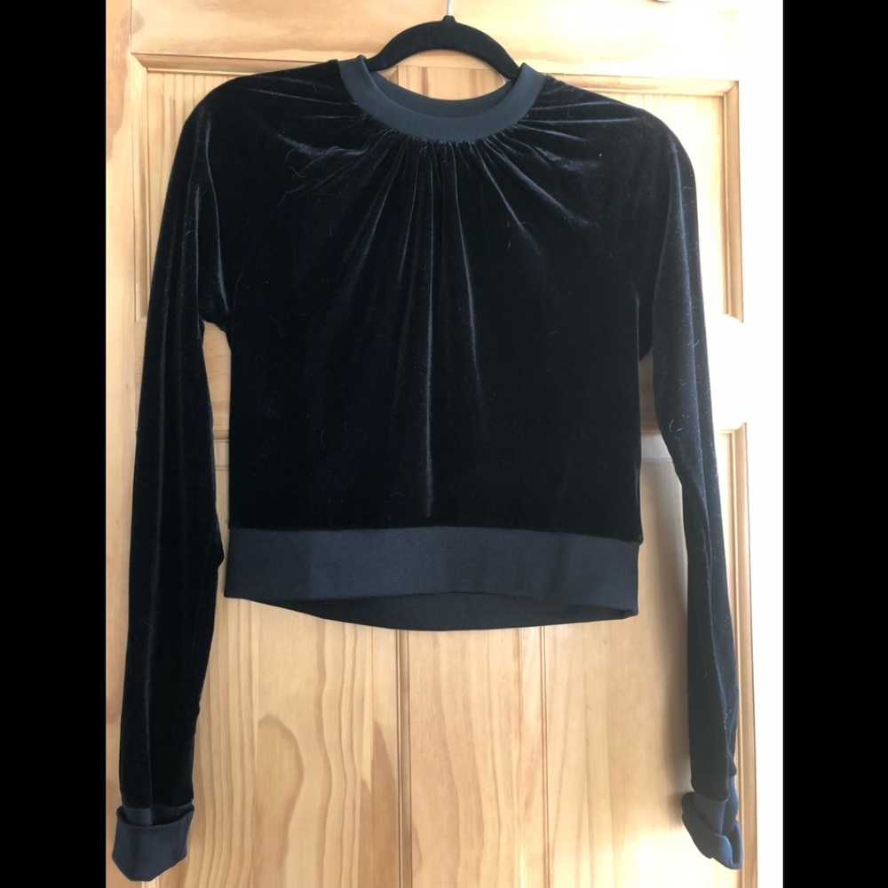 Revolve Cheap Monday Black Velvet Sweatshirt